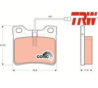 REAR BRAKE PAD SET DISC BRAKE FITS: MERCEDES-BENZ VITO BUS 108 D 2.3 /110 TD