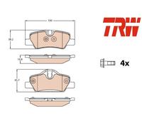REAR BRAKE PAD SET DISC BRAKE FITS: MINI MINI ESPORTIVO COOPER D/COOPER/COOPE