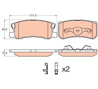 REAR BRAKE PAD SET DISC BRAKE FITS: MITSUBISHI ASX 1.8 DI-D /1.8 /1.8 DI-D 4W