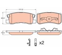 REAR BRAKE PAD SET DISC BRAKE FITS: MITSUBISHI ASX 1.8 DI-D /1.8 /1.8 DI-D 4W