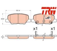REAR BRAKE PAD SET DISC BRAKE FITS: MITSUBISHI ASX 1.8 DI-D /1.8 /1.8 DI-D 4W