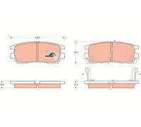 REAR BRAKE PAD SET DISC BRAKE FITS: MITSUBISHI PAJERO I WAGON 2.5 TD .MITSUBI