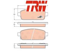 REAR BRAKE PAD SET DISC BRAKE FITS: OPEL VAUXHALL ASTRA J SPORTS TOURER 1.4 /