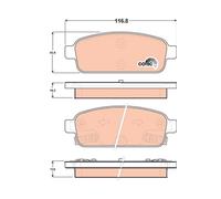 REAR BRAKE PAD SET DISC BRAKE FITS: OPEL VAUXHALL ASTRA J SPORTS TOURER 1.4 /