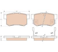 REAR BRAKE PAD SET DISC BRAKE FITS: ROVER 600 I 623 SI.HONDA PRELUDE MK IV 2.