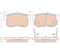 REAR BRAKE PAD SET DISC BRAKE FITS: ROVER 600 I 623 SI.ROVER 200 II HATCHBACK