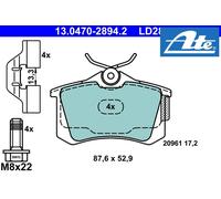 Brake pads 13.0470-2894.2 ATE for SEAT VW AUDI SKODA