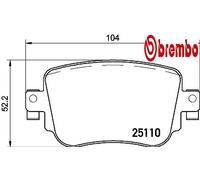 BREMBO P 85 135X Brake pad set