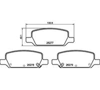 BREMBO Brake Pad Set, Disc Brake P09027