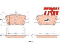 REAR BRAKE PAD SET DISC BRAKE FITS: TOYOTA COROLLA 1.8 /2.2 D /2.0 D-4D /1.4