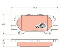 REAR BRAKE PAD SET DISC BRAKE FITS: TOYOTA HARRIER 2.4 4WD /3.5 4WD /3.5 /2.4