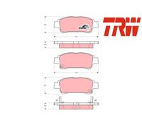 REAR BRAKE PAD SET DISC BRAKE FITS: TOYOTA ISIS 2.0 VVTI /1.8 VVTI 4WD /1.8 V