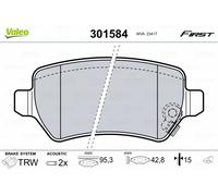 Brake pads Rear Axle 301584 VALEO for OPEL KIA CHEVROLET