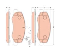 REAR BRAKE PAD SET DISC BRAKE FITS: VAUXHALL MOVANO MK II CHASSIS/CAB 2.3 CDT