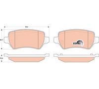 REAR BRAKE PAD SET DISC BRAKE FITS: VAUXHALL ZAFIRA MK II 1.7 CDTI/1.6/2.2/1.