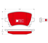REAR BRAKE PAD SET DISC BRAKE FITS: VW PASSAT B7 1.4 TSI/1.8 TSI/2.0 TSI/1.6