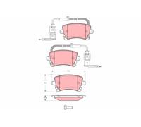 REAR BRAKE PAD SET DISC BRAKE FITS: VW PHFITS FOR AETON SEDAN 6.0 W12 4MOTION