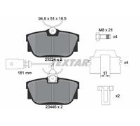 REAR BRAKE PAD SET DISC BRAKE FITS: VW TRANSPORTER / CARAVELLE IV BUS 70B 70C