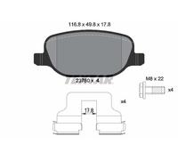 Textar 2376002 Rear Disc Brake Pad Set Fits Alfa Romeo