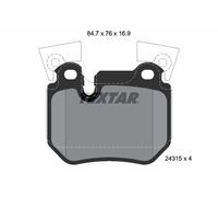 Textar Brake Pads 2431501 - Genuine OE Rear Set of 4 with Counterweights, Fits BMW