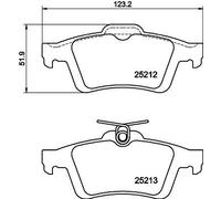 Rear Brake Pad Set Fits Ford Kuga 2 Van C-Max 2 HELLA 8DB 355 015-761