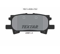 Textar Rear Disc Brake Pad Set 2396701 - Fits Lexus & Toyota - Full Set of 4