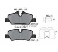 Textar Car Brake Pad Rear Caliper Screws For Mini 2598001