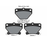 Textar 2352101 Rear Disc Brake Pad Set Fits Toyota