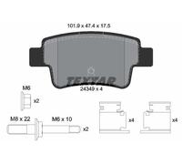 Textar Rear Brake Pads fits Vauxhall Corsavan Opel Corsa 2434903