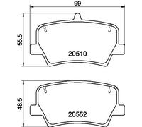 Rear Brake Pad Set For Disc Brake HELLA 8DB 355 039-391 Fits Volvo XC40