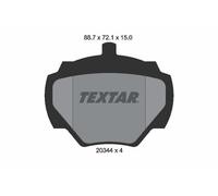 Textar Car Brake Pad Rear Dimensions 72.1mm x 88.7mm For Land Rover 2034402