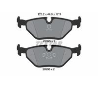 Brake Pad Set, disc brake TEXTAR 2099501 for BMW 3 (E36) 1.6 1993-1998