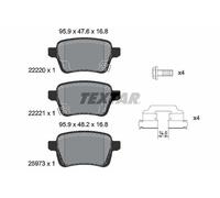 Textar Rear Brake Pads fits Opel Adam Vauxhall Corsa Corsavan 2222001
