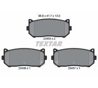 Textar 2345501 Rear Axle Disc Brake Pad Set Fits Kia