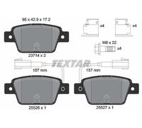 Textar Car Brake Pad Rear Integrated Wear Warning Contact For Chrysler 2371403