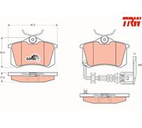 REAR BRAKE PAD SET GDB1475 TRW I