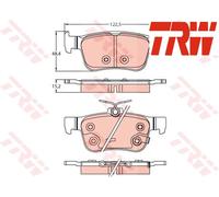 REAR BRAKE PAD SET GDB2256 TRW I