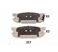 Rear Brake Pad Set JAPANPARTS PP-317AF
