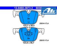 REAR BRAKE PADS SET 13.0460-3873.2 ATE I