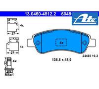 REAR BRAKE PADS SET 13.0460-4812.2 ATE I