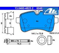 REAR BRAKE PADS SET 13.0460-4823.2 ATE I