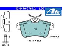 REAR BRAKE PADS SET 13.0470-2761.2 ATE I
