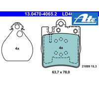 REAR BRAKE PADS SET 13.0470-4065.2 ATE I