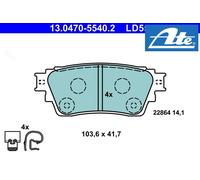 REAR BRAKE PADS SET 13.0470-5540.2 ATE I
