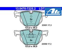 REAR BRAKE PADS SET 13.0470-7225.2 ATE I