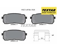 REAR BRAKE PADS SET 2459901 TEXTAR I