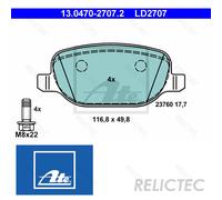 Rear Brake Pads Set Alfa Romeo Lancia:159,THESIS,BRERA,SPIDER 9949203 77363819
