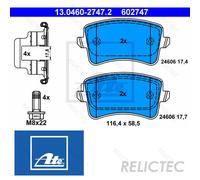 BRAKE PAD SET DISC BRAKE 13.0460-2747.2 FOR AUDI A5/S5/Convertible/Sportback