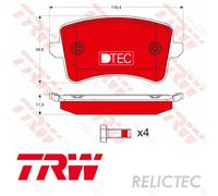 Rear Brake Pads Set Audi:A5,A4,Q5,A4L 8K0698451D 8K0698451C 8K0698451E