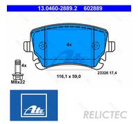 Rear Brake Pads Set Audi:A8,A6,A4 4B3698451A 4B3698451